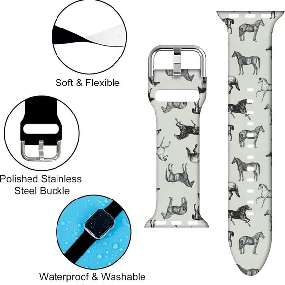 NEW Horse Design Apple Watch Band - Picture 3 of 3
